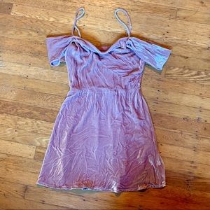 Reformation velvet pink mini dress